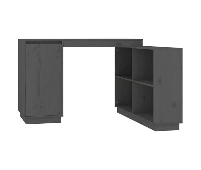 Escritorio - mesa de ordenador de madera maciza de pino gris 110x50x75 cm
