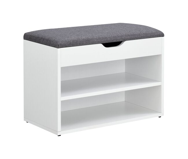 Banco zapatero 46 x 60 x 30 cm blanco gris 03_0007656