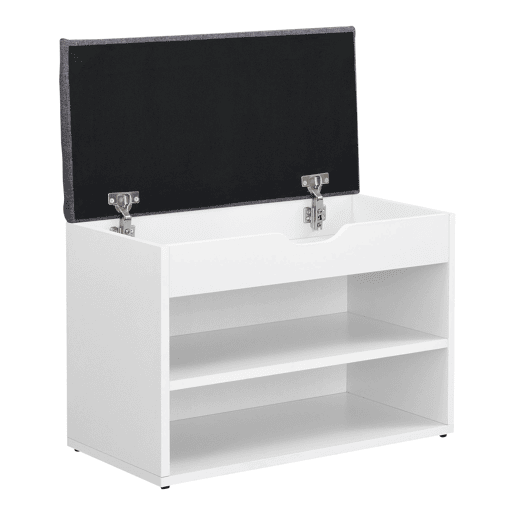Banco de sapatos 46 x 60 x 30 cm branco cinza 03_0007656