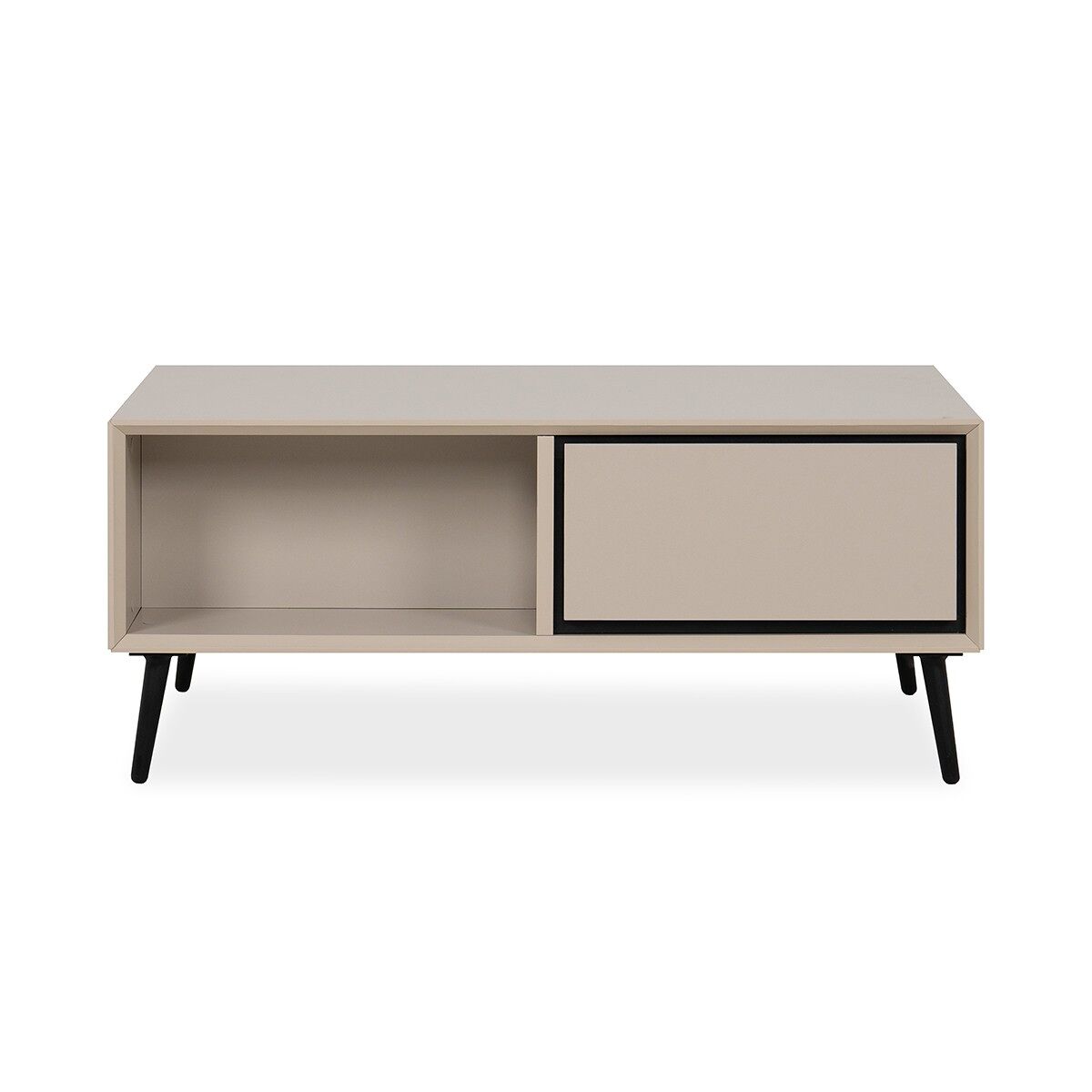 mesa de centro 1 cajon y 1 nicho a cada lado l94 cm - arona