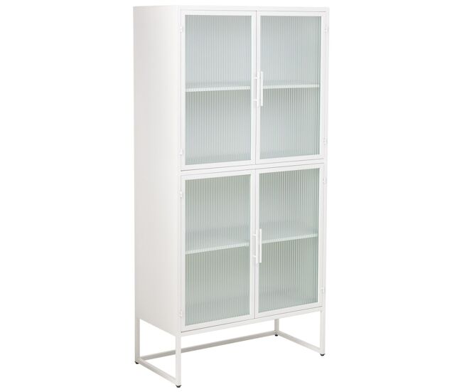 Vitirina de metal blanco con 2 puertas 80x38,5x161h cm