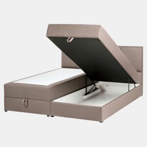 Beliani Cama continental com arrumação Tecido BARONET