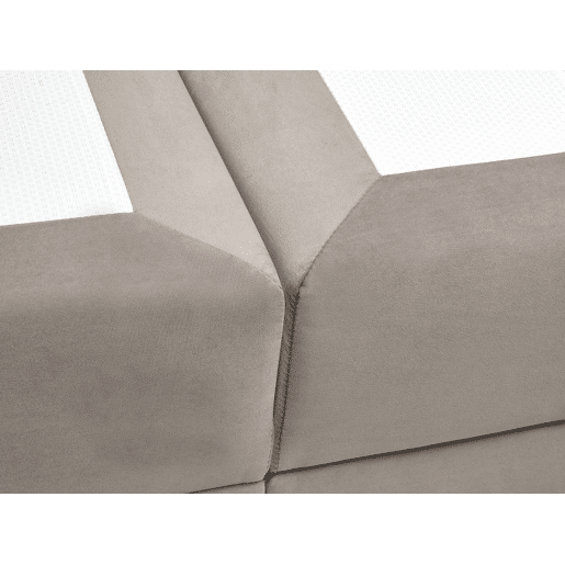 Beliani Cama continental com arrumação Veludo DAME