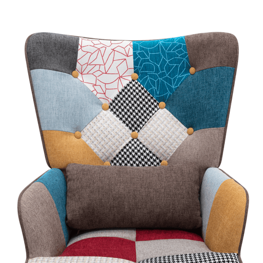 Poltrona vintage compacta em couro sintético, com pés em madeira maciça. Medidas: 71 x 71 x 33 cm, suporta 120 kg.