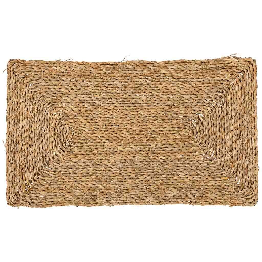 Felpudo de fibra marrón 60x35x1.2h cm