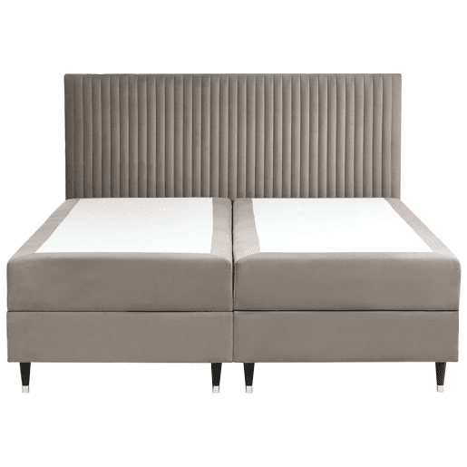 Beliani Cama continental com arrumação Veludo DAME