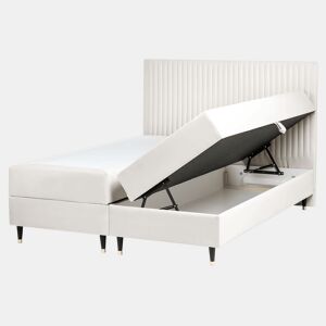 Beliani Cama continental com arrumação Veludo DAME