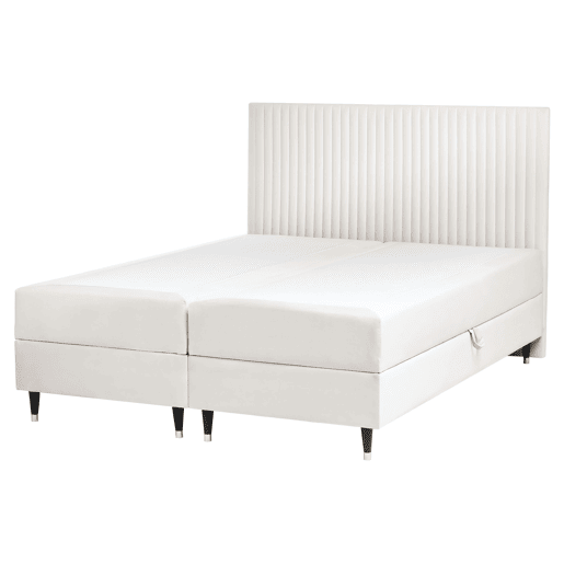 Beliani Cama continental com arrumação Veludo DAME Beliani Cama continental com arrumação Veludo DAME