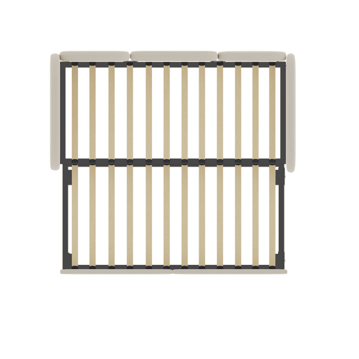 Sofá-cama tamanho twin - com gavetas de arrumação, estofado em veludo - bege