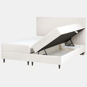 Beliani Cama continental com arrumação Veludo DAME