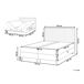 Beliani Cama matrimonial Terciopelo Dame 182x207 Beliani Cama matrimonial Terciopelo Dame 182x207 Crema