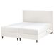 Beliani Cama matrimonial Terciopelo Dame 182x207 Beliani Cama matrimonial Terciopelo Dame 182x207 Crema
