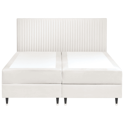 Beliani Cama continental com arrumação Veludo DAME