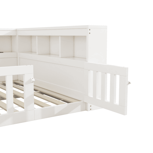 Cama Daybett 140x200cm - Sofá-cama, com arrumação, com estrado (sem colchão), com tomada e USB - Branco Cama Daybett 140x200cm - Sofá-cama, com arrumação, com estrado (sem colchão), com tomada e USB - Branco