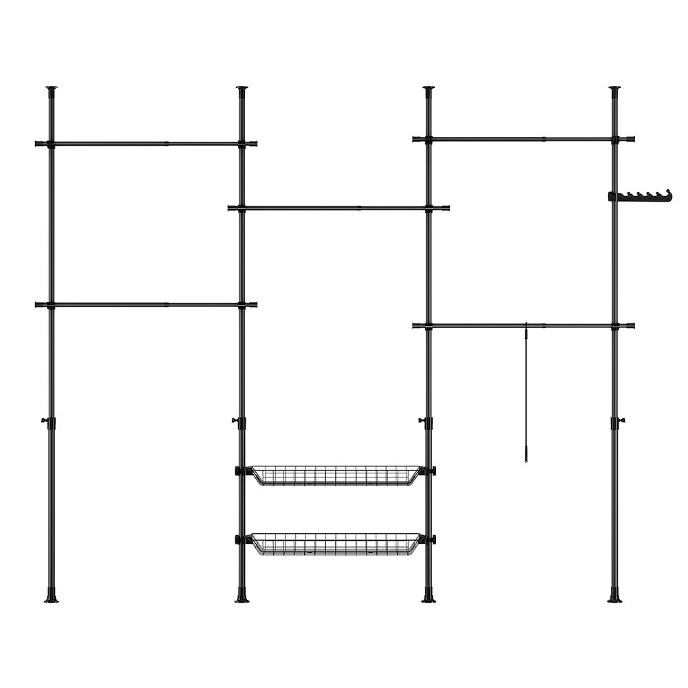 SoBuy Perchero telescópico resistente, KLS04-II-SCH