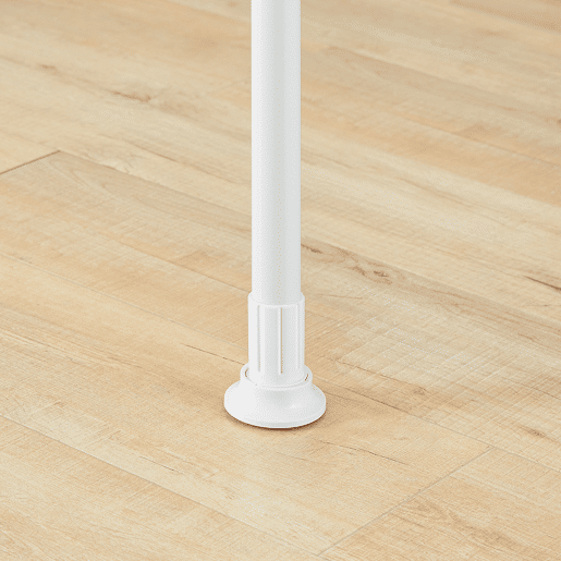 SoBuy Cabide Telescópico Resistente - Roupeiro Aberto Ajustável com Varões e Prateleiras, Cabide para Quarto, Branco, FRG34-II-W