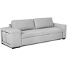 Sofá-Cama BUDWING Avery Cinzento c 2 Pufes - 3 lugares - 248x117x90 cm