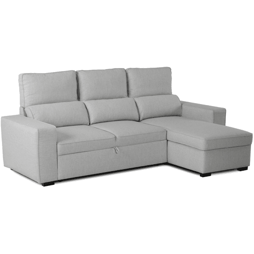 Sofá-Cama Chaise Longue BUDWING Harper Cinzento - 4 Lugares - 248,5x156x103 cm