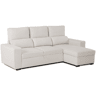 Sofá-Cama Chaise Longue BUDWING Harper Bege - 4 Lugares - 248,5x156x103 cm