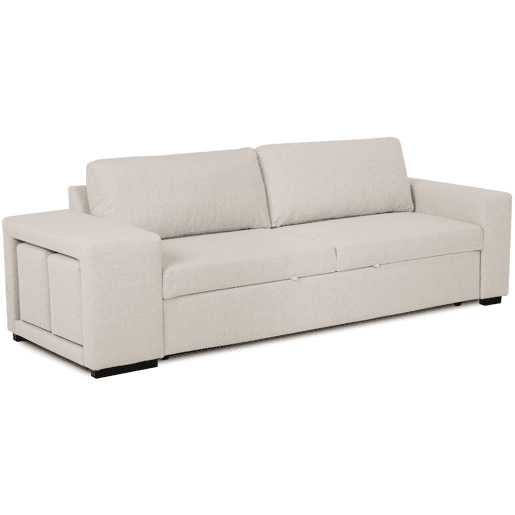 Sofá-Cama BUDWING Avery Bege c 2 Pufes - 3 lugares - 248x117x90 cm
