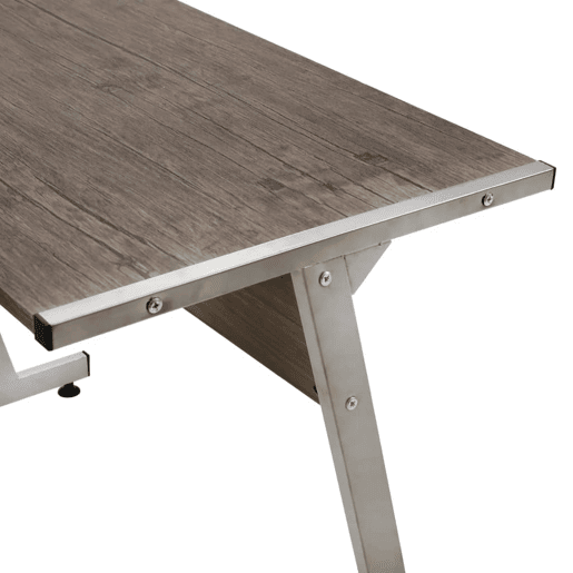 Secretária de canto - Mesa de computador derivados de madeira castanho