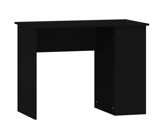Escritorio - mesa de ordenador de madera contrachapada negro 100x55x75 cm