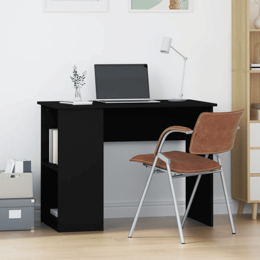Secretária Escrivaninha de computador - 100x55x75 cm derivados de madeira preto