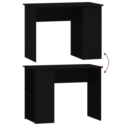 Secretária Escrivaninha de computador - 100x55x75 cm derivados de madeira preto