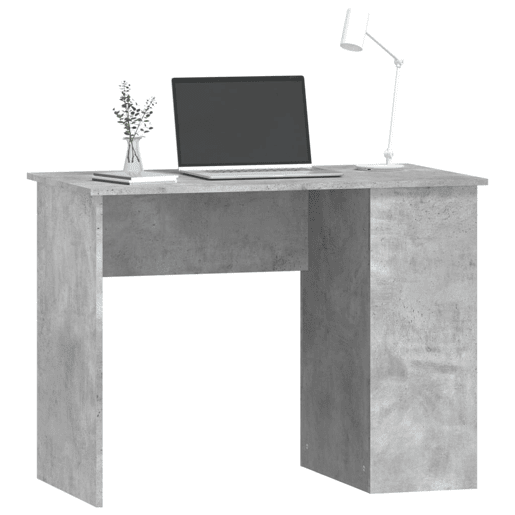 Secretária Escrivaninha de computador - 100x55x75 cm derivados de madeira cinzento cimento