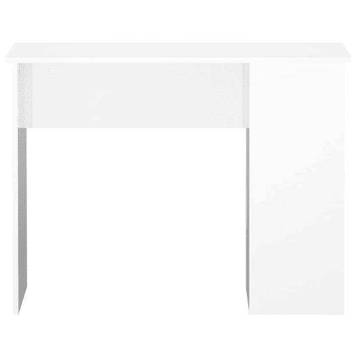Secretária Escrivaninha de computador - 100x55x75 cm derivados de madeira branco brilhante