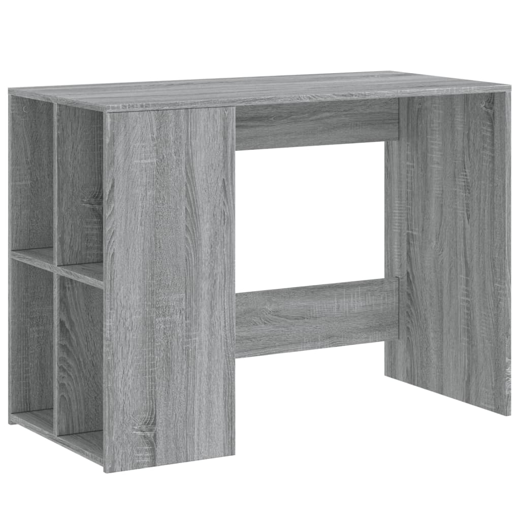 Escritorio - mesa de ordenador de madera de ingeniería gris sonoma 102x50x75 cm