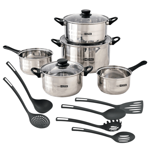 Conjunto de panelas Well Home de 8 peças + 6 utensílios de cozinha Conjunto de panelas Well Home de 8 peças + 6 utensílios de cozinha
