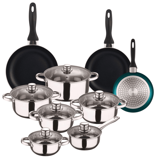 Conjunto de panelas Well Home de 12 peças + 3 panelas