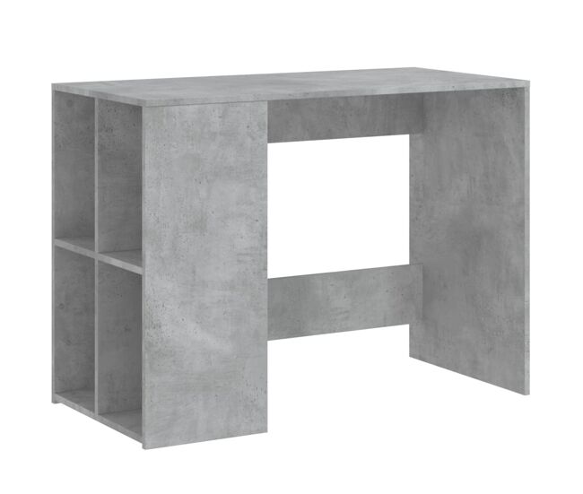 Escritorio - mesa de ordenador de madera de ingeniería gris hormigón 102x50x75 cm