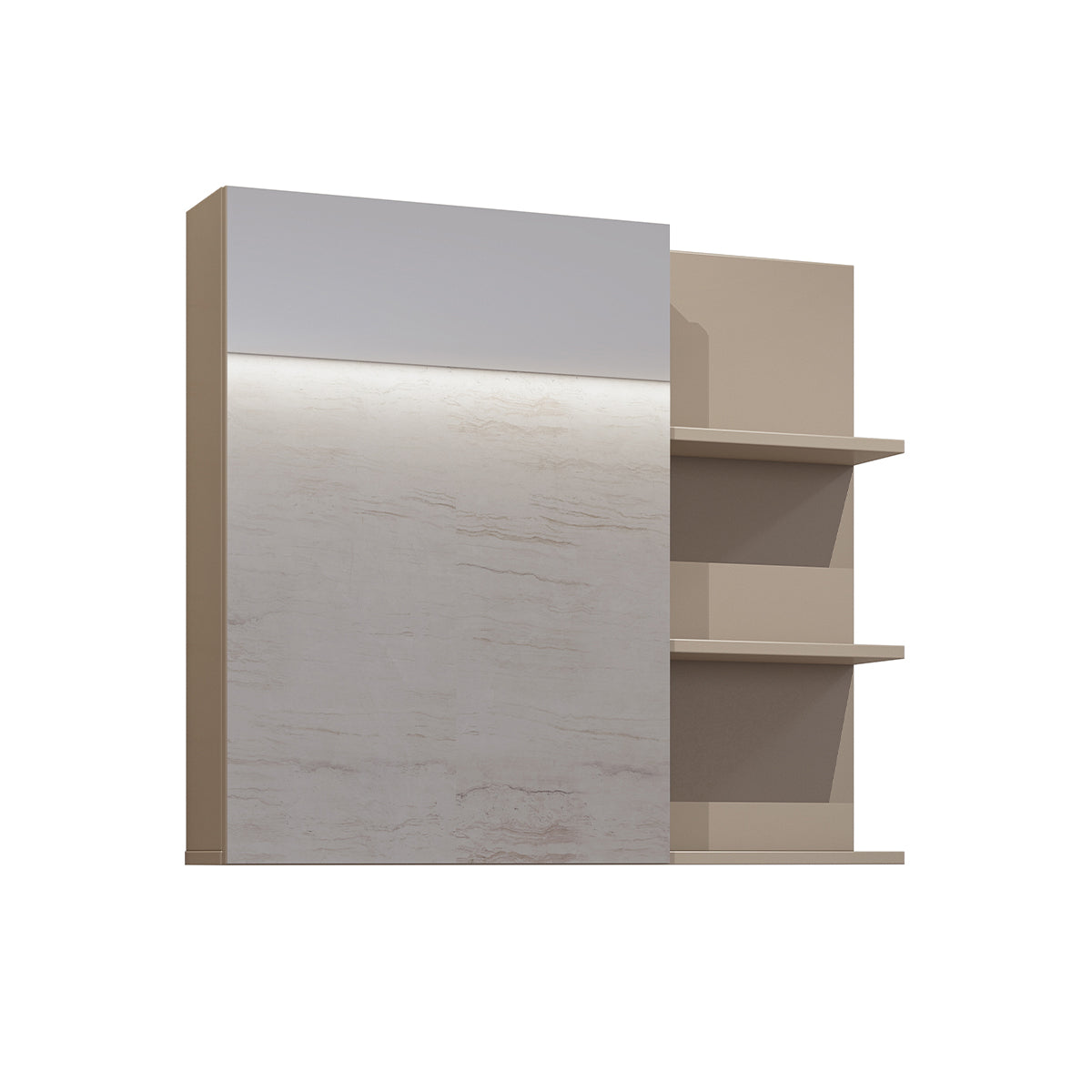Armario de pared 1 puerta espejo Sophéa 78 Topo