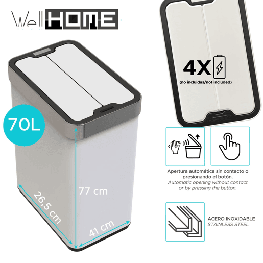 Bem-vindo à casa com sensor automático de abertura de asa de lixo Bem-vindo à casa com sensor automático de abertura de asa de lixo