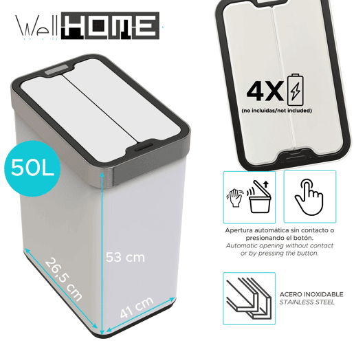 Bem-vindo à casa com sensor automático de abertura de asa de lixo Bem-vindo à casa com sensor automático de abertura de asa de lixo