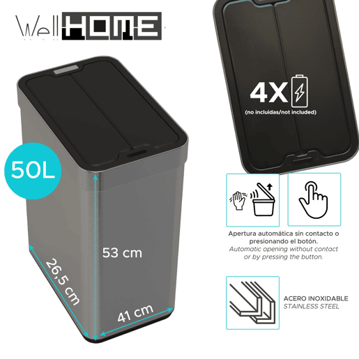 Bem-vindo à casa com sensor automático de abertura de asa de lixo Bem-vindo à casa com sensor automático de abertura de asa de lixo