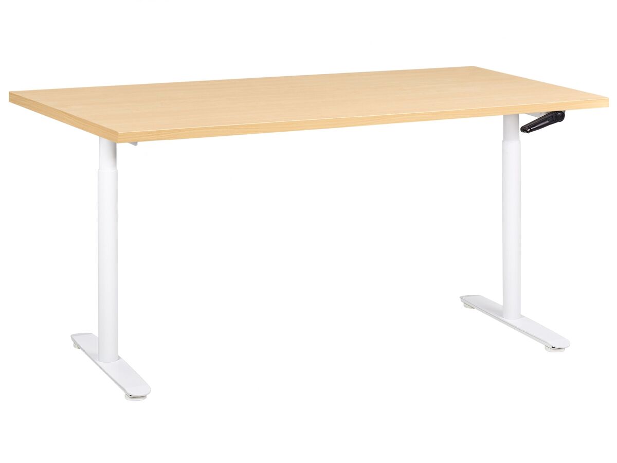 Beliani Escritorio regulable Destinas 160x72 Marrón Claro