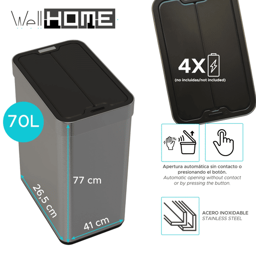Bem-vindo à casa com sensor automático de abertura de asa de lixo Bem-vindo à casa com sensor automático de abertura de asa de lixo