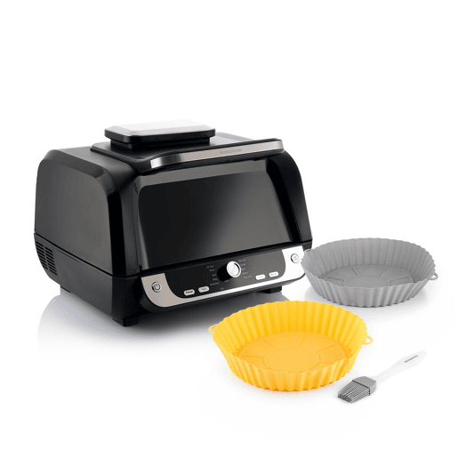 Pack Cestos de Silicone com Pincel para Fritadeiras a Ar e Fritadeira de Ar com Grill, Acessórios e Livro de Receitas InnovaGoods