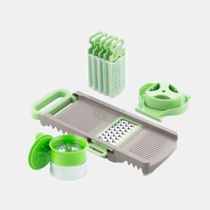Pack Cortador de Verduras em Espiral e Mandolina-Ralador Dobrável 6 em 1 InnovaGoods