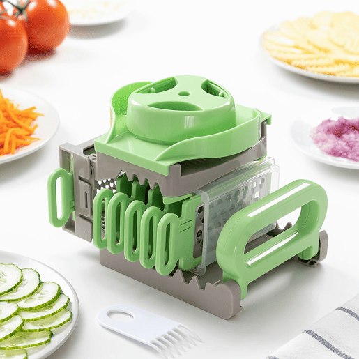 Pack Cortador de Verduras em Espiral e Mandolina-Ralador Dobrável 6 em 1 InnovaGoods