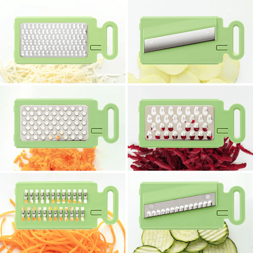 Pack Cortador de Verduras em Espiral e Mandolina-Ralador Dobrável 6 em 1 InnovaGoods