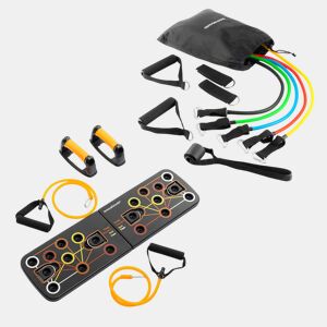 Pack Prancha de flexões push-up e Conjunto de Elásticos de Resistência com Acessórios e Guia de Exercícios InnovaGoods
