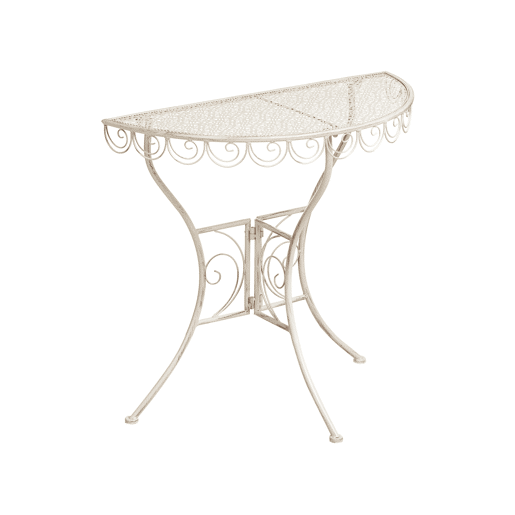 Mesa bistrô JUINA 80 cm 36 cm Metal Creme claro Mesa bistrô JUINA 80 cm 36 cm Metal Creme claro