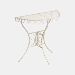 Mesa bistrô JUINA 80 cm 36 cm Metal Creme claro