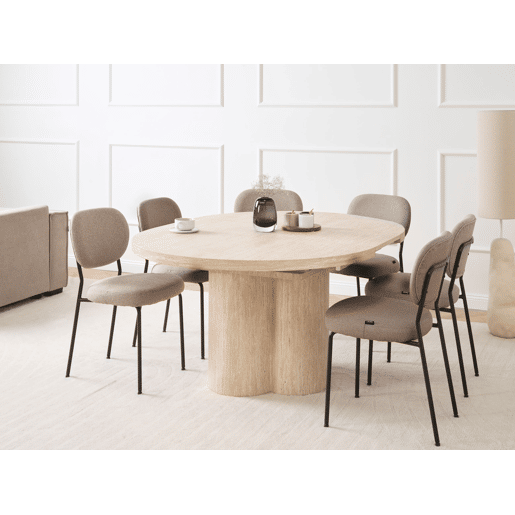 Beliani Mesa de jantar extensível MORAINE