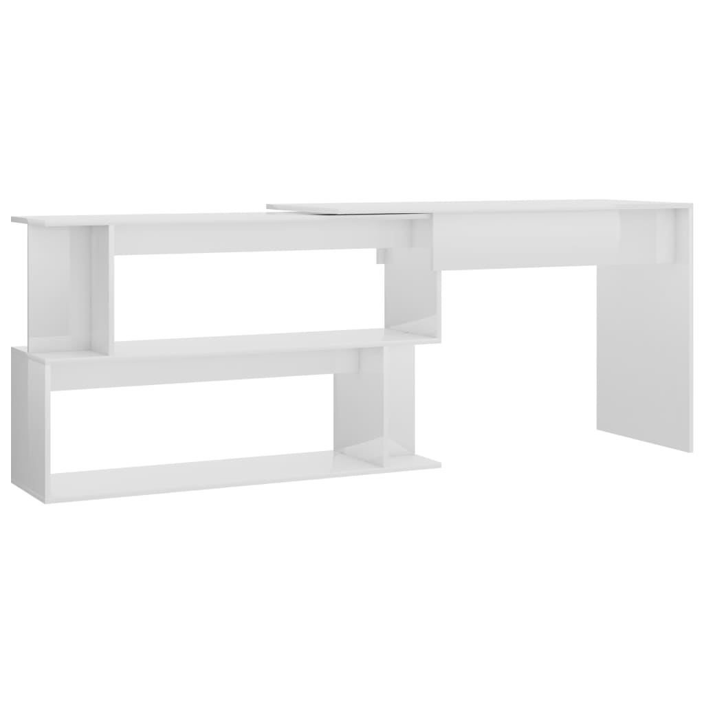 Escritorio - Mesa de Ordenador 200x50 Blanco Brillo