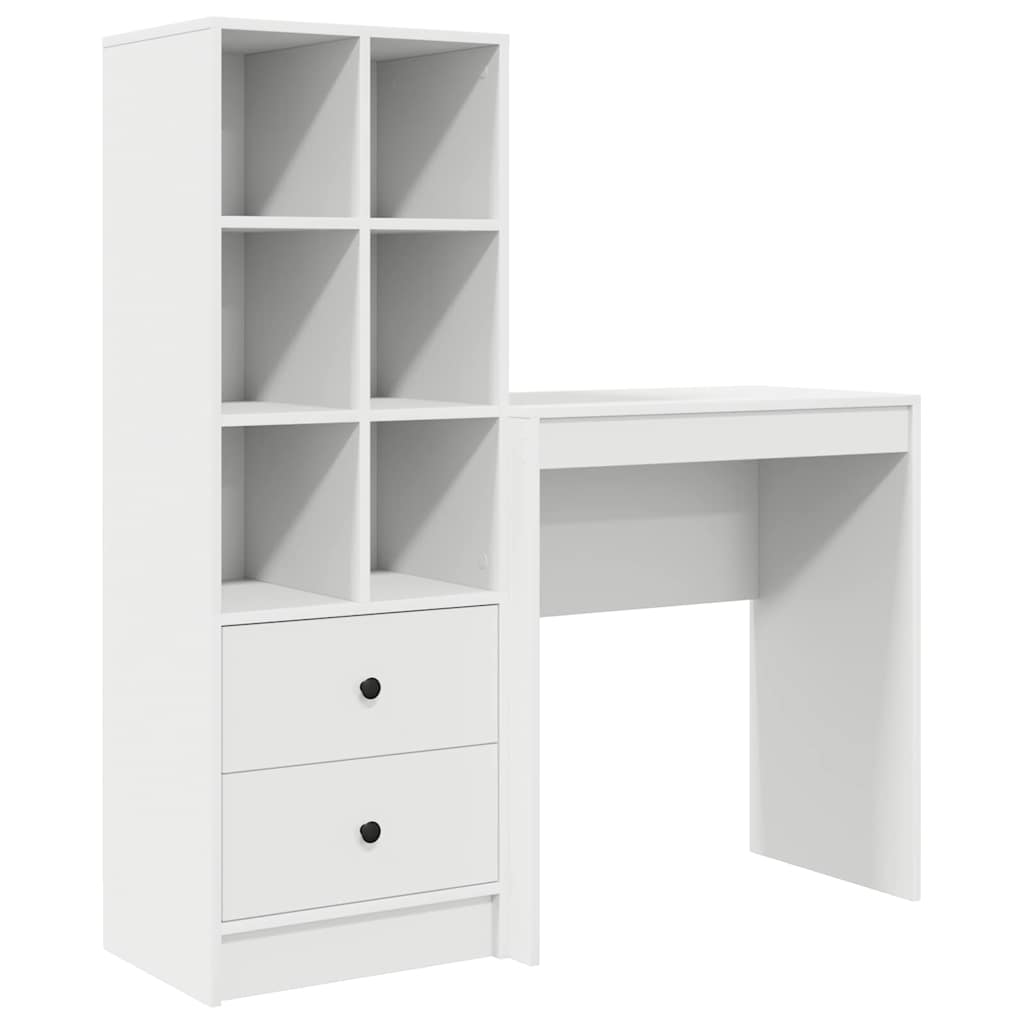 Escritorio - mesa de ordenador con almacenamiento 2 pcs blanco 70 x 40 x 76 cm
